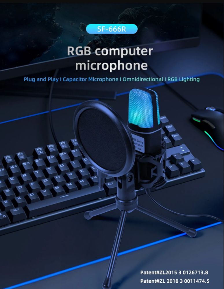 USB RGB Gaming Microphone