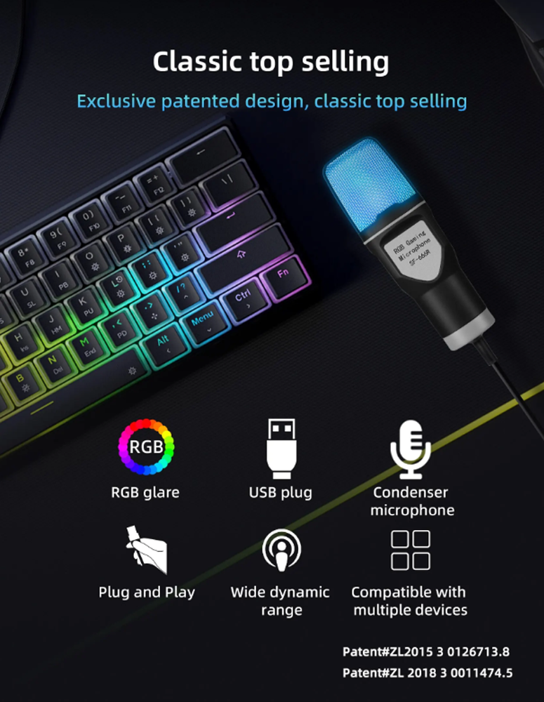 USB RGB Gaming Microphone