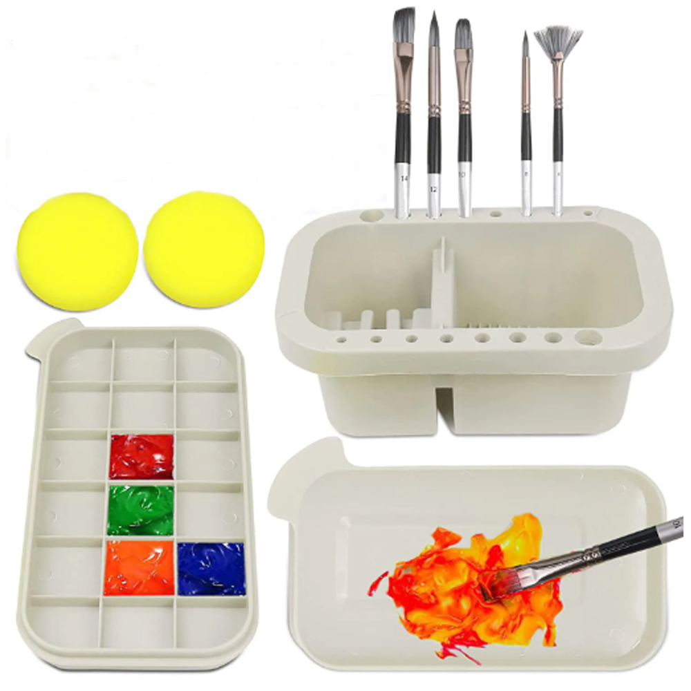 Multifunction Painting Brush Basin